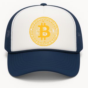 Bitcoin Matrix Logo Cryptocurrency Trucker Hat