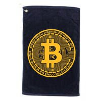 Bitcoin Matrix Logo Cryptocurrency Golf Towel