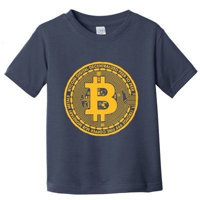 Bitcoin Matrix Logo Cryptocurrency Toddler T-Shirt
