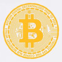 Bitcoin Matrix Logo Cryptocurrency Garment-Dyed Sweatshirt