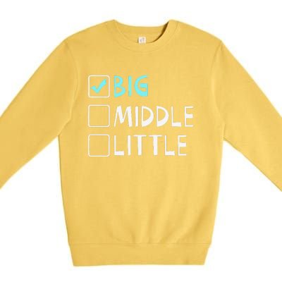 Big Middle Little Big Brother Gift Premium Crewneck Sweatshirt