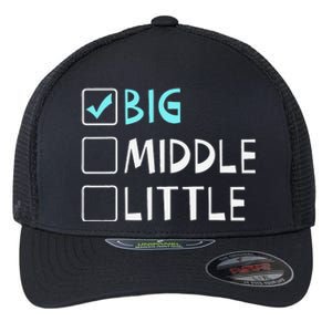 Big Middle Little Big Brother Gift Flexfit Unipanel Trucker Cap