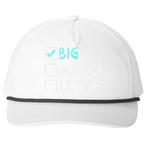 Big Middle Little Big Brother Gift Snapback Five-Panel Rope Hat