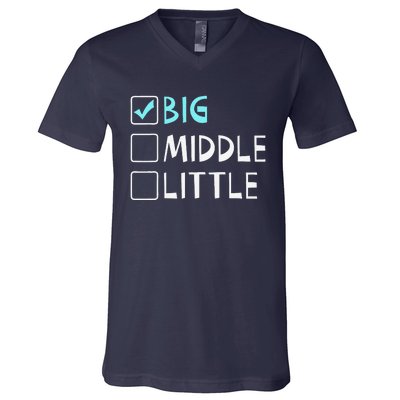 Big Middle Little Big Brother Gift V-Neck T-Shirt