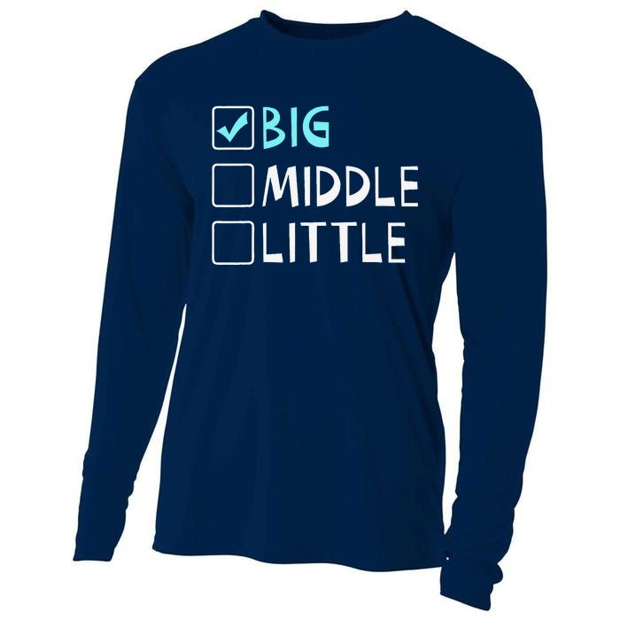 Big Middle Little Big Brother Gift Cooling Performance Long Sleeve Crew