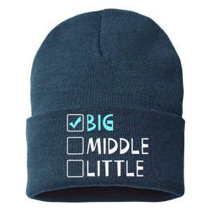 Big Middle Little Big Brother Gift Sustainable Knit Beanie