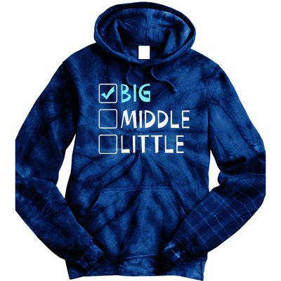 Big Middle Little Big Brother Gift Tie Dye Hoodie