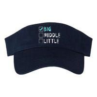 Big Middle Little Big Brother Gift Valucap Bio-Washed Visor