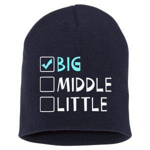 Big Middle Little Big Brother Gift Short Acrylic Beanie