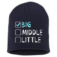 Big Middle Little Big Brother Gift Short Acrylic Beanie