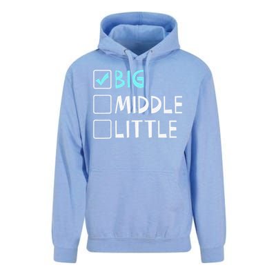 Big Middle Little Big Brother Gift Unisex Surf Hoodie