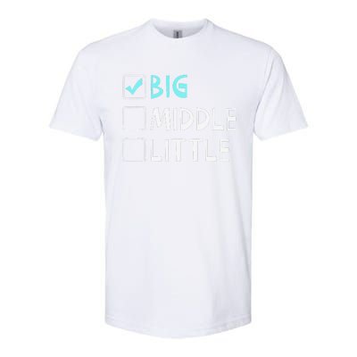 Big Middle Little Big Brother Gift Softstyle® CVC T-Shirt