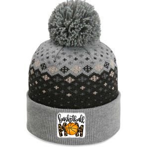 Basketball Mom Leopard Basketball Mama The Baniff Cuffed Pom Beanie