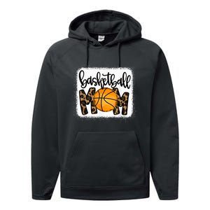 Basketball Mom Leopard Basketball Mama Performance Fleece Hoodie