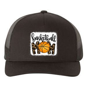 Basketball Mom Leopard Basketball Mama Yupoong Adult 5-Panel Trucker Hat