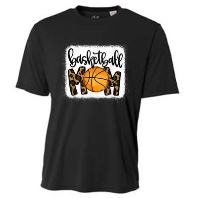 Basketball Mom Leopard Basketball Mama Cooling Performance Crew T-Shirt