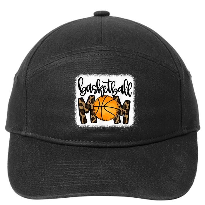 Basketball Mom Leopard Basketball Mama 7-Panel Snapback Hat