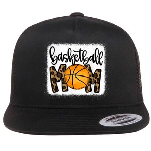 Basketball Mom Leopard Basketball Mama Flat Bill Trucker Hat