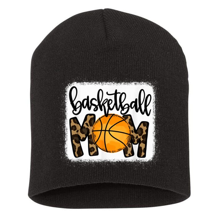 Basketball Mom Leopard Basketball Mama Short Acrylic Beanie