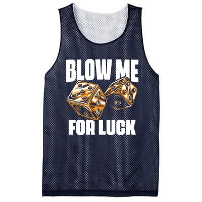 Blow Me Luck Crap Gambling Casino Roll Dice Game Gambler Mesh Reversible Basketball Jersey Tank