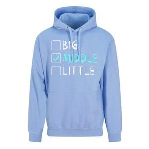 Big Middle Little Middle Brother Unisex Surf Hoodie