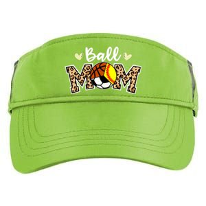 Ball Mom Leopard Softball Soccer Basketball Player Mom Gift Adult Drive Performance Visor