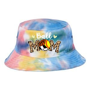 Ball Mom Leopard Softball Soccer Basketball Player Mom Gift Tie Dye Newport Bucket Hat