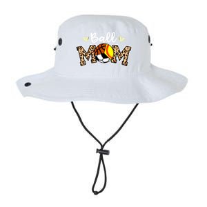 Ball Mom Leopard Softball Soccer Basketball Player Mom Gift Legacy Cool Fit Booney Bucket Hat