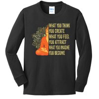 Buddha Meditation Law Of Attraction Kids Long Sleeve Shirt