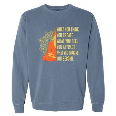 Buddha Meditation Law Of Attraction Garment-Dyed Sweatshirt