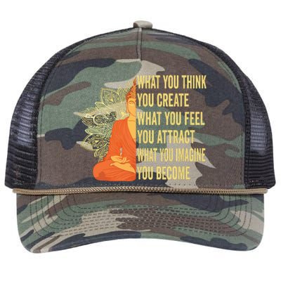 Buddha Meditation Law Of Attraction Retro Rope Trucker Hat Cap