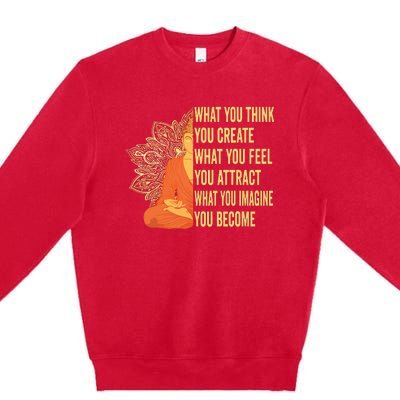 Buddha Meditation Law Of Attraction Premium Crewneck Sweatshirt