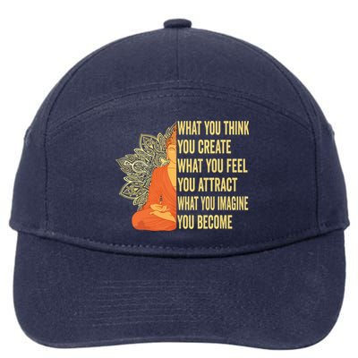 Buddha Meditation Law Of Attraction 7-Panel Snapback Hat