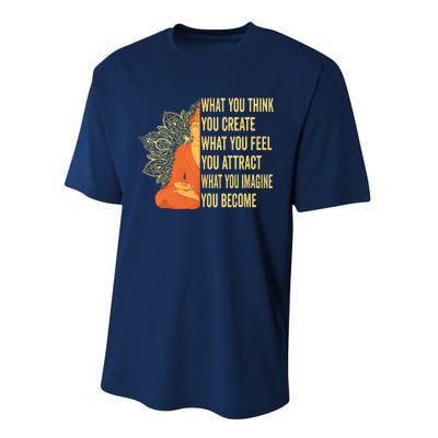 Buddha Meditation Law Of Attraction Performance Sprint T-Shirt