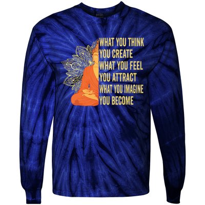 Buddha Meditation Law Of Attraction Tie-Dye Long Sleeve Shirt