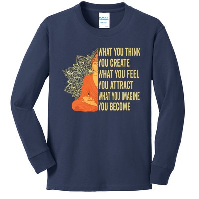 Buddha Meditation Law Of Attraction Kids Long Sleeve Shirt