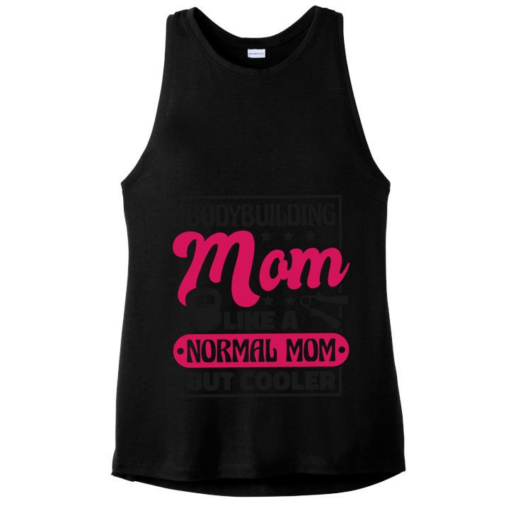 Bodybuilding Mom Like A Normal Mom Bodybuilding Mommy Gift Ladies PosiCharge Tri-Blend Wicking Tank