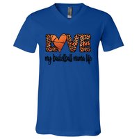 Basketball Mama Life Mother Of A Basketball Player Mom Gift V-Neck T-Shirt