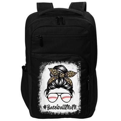 Baseball Mom Leopard Mothers Day Women Baseball Mama Impact Tech Backpack