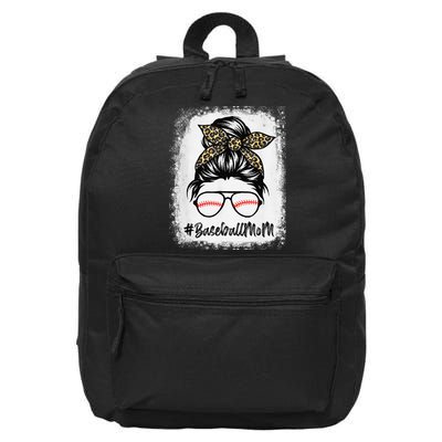 Baseball Mom Leopard Mothers Day Women Baseball Mama 16 in Basic Backpack