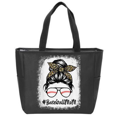 Baseball Mom Leopard Mothers Day Women Baseball Mama Zip Tote Bag