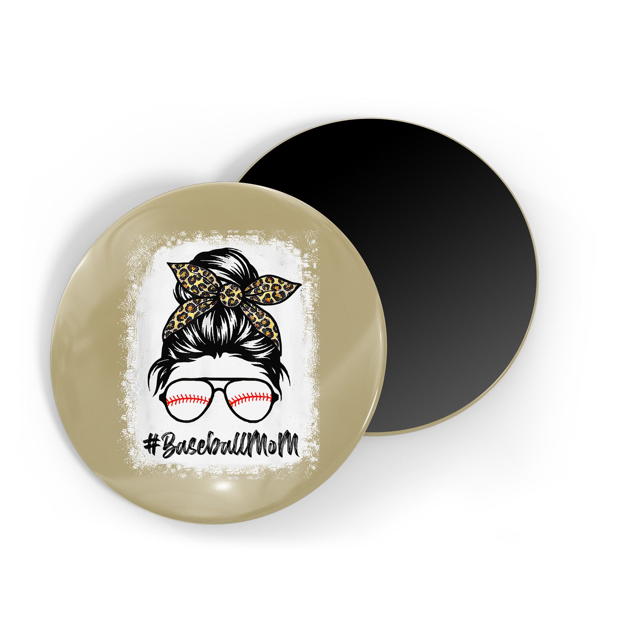 Baseball Mom Leopard Mothers Day Women Baseball Mama Magnet
