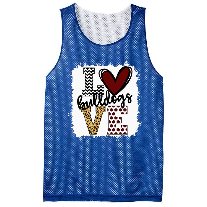 Bulldogs Mascot Love School Spirit Fantastic Gifts Mesh Reversible Basketball Jersey Tank