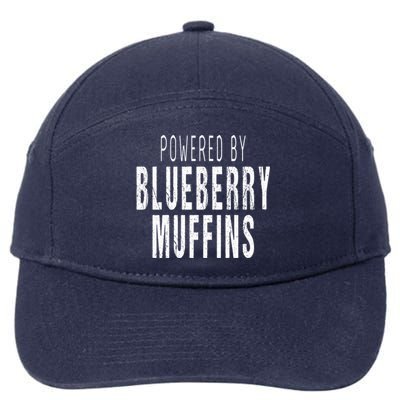 Blueberry Muffins Lover Powered By Blueberry Muffins Gift 7-Panel Snapback Hat