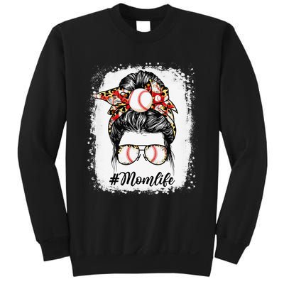 Baseball Mom Life Messy Bun Sports gift mother's day Sweatshirt