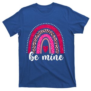 Be Mine Leopard Rainbow Heart Happy Valentine's Day Couple Funny Gift T-Shirt