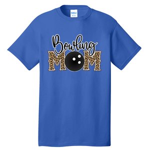 Bowling Mom Leopard Print Proud Bowling Mother Gift Tall T-Shirt