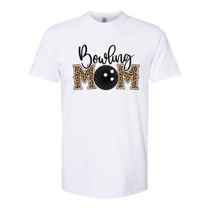 Bowling Mom Leopard Print Proud Bowling Mother Gift Softstyle CVC T-Shirt