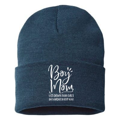 Boy Mom Less Drama Than Girl But Harder To Keep Alive Sustainable Knit Beanie