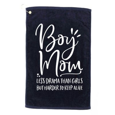 Boy Mom Less Drama Than Girl But Harder To Keep Alive Golf Towel